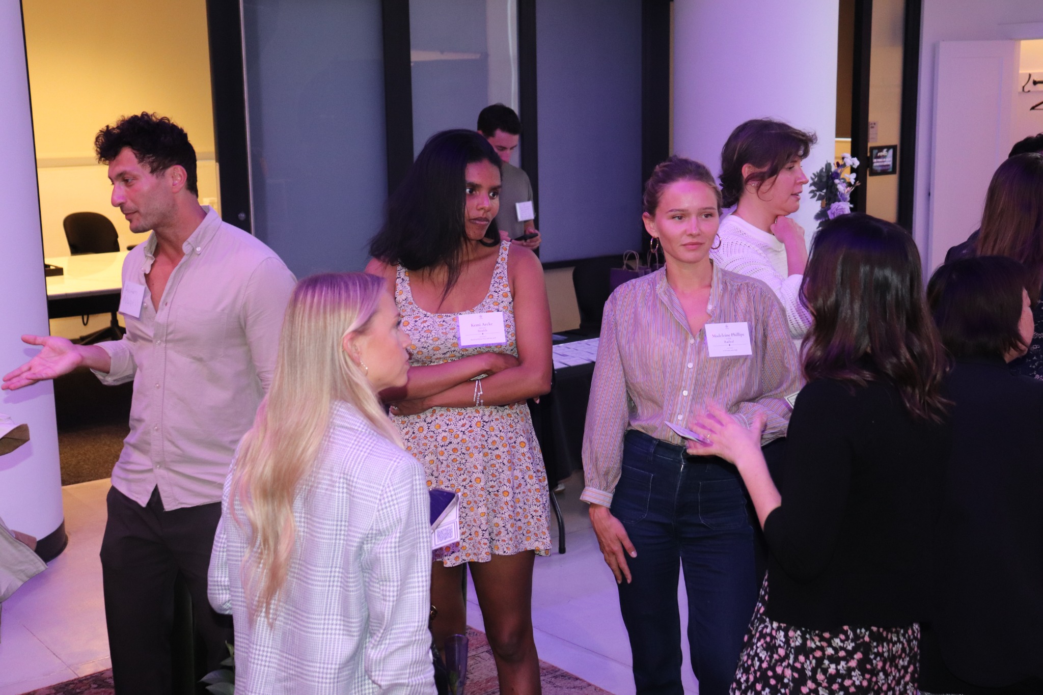 A lively networking conversation